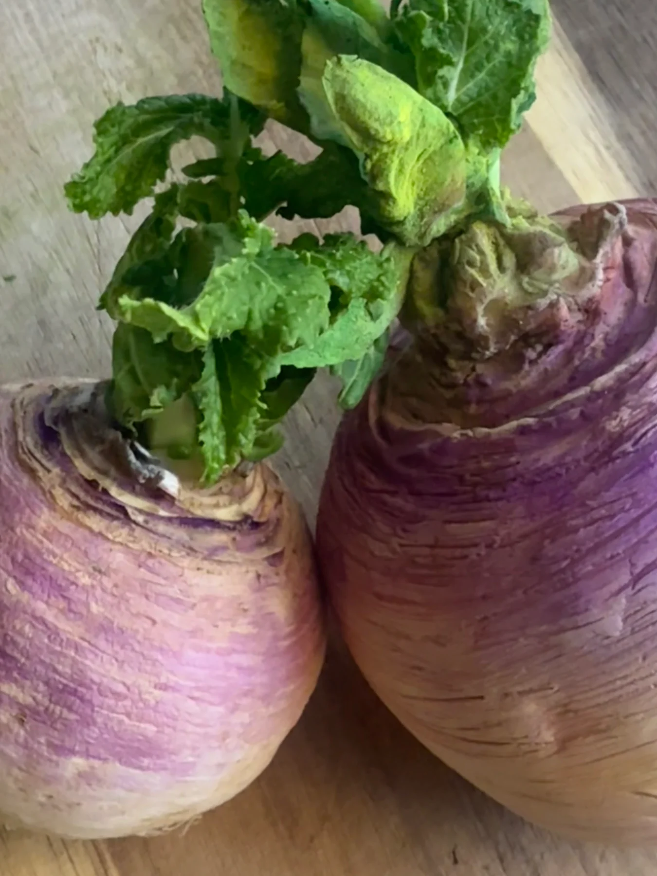 Purple turnips sculpted from cake
